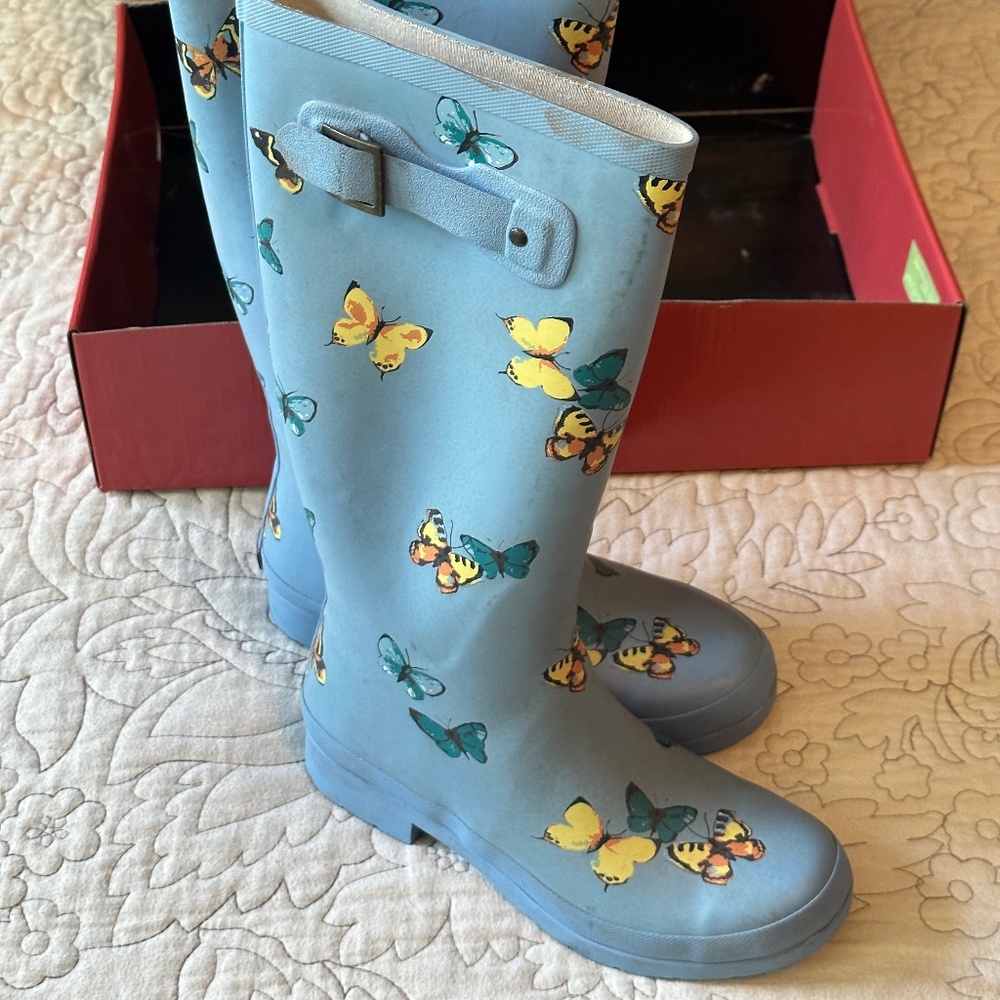 Chooka Brianne Rain Boot Butterflies, 7 - Picture 4 of 6